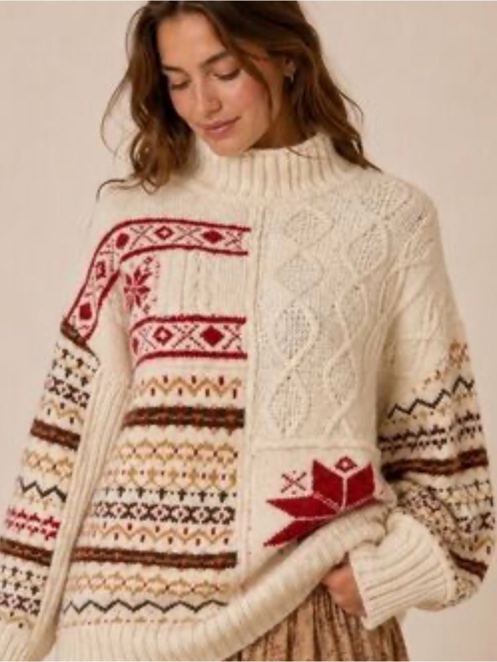 VTG American Eagle Women' Sweater Cream & Black Pullover Size XS